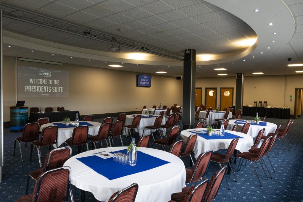 A conference set up at Darlington Arena